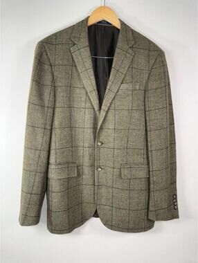 $895 NWOT 40R MENS RALPH LAUREN POLO OLIVE SPORT COAT BLAZER WINDOWPANE CHECK